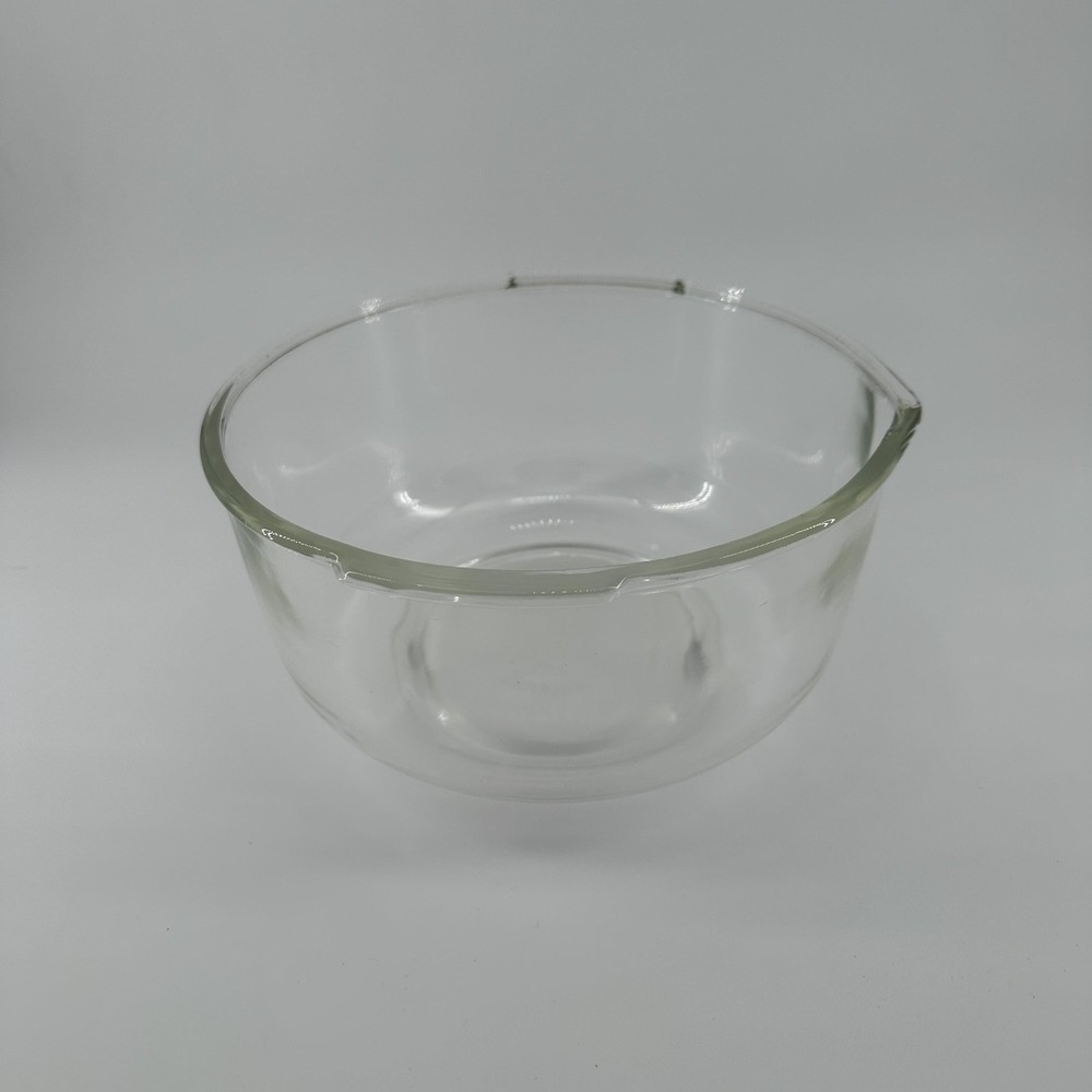 Vintage Fire King Ware Sunbeam Stand Mixer Glass Mixing Bowl Made USA Clear